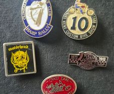 very rare biker motorcycle  badges lot