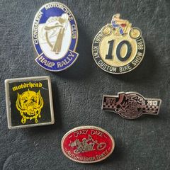 very rare biker motorcycle  badges lot