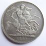 1889 Queen Victoria Sterling Silver Crown Coin Image 4