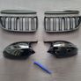 BMW E90 / E91 Pre-Lci Kidney Grilles & Mirror Covers Set Brand New Image 5