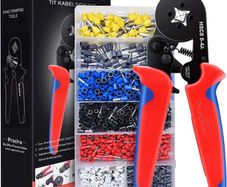 Ferrule Crimping Tool, Ratchat Bootlace Wire Crimping Tool, Crimping Plier with 1200 Terminal Crimp Connectors (FREE POSTAGE)