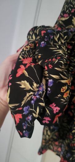 Compania Fantastica black floral blouse Sz XL ( Fit 12-14 UK) - Rrp 70 ( New)