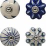 Ceramic Knobs Colorful Blue for Kitchen Cabinets Bathroom Cupboards Dresser Drawers Chest Handmade Pottery Set of 25 Image 7