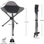 Folding Stool Tripod Tall 53 cm Lightweight Camping Stool Compact Portable Fishing Tripod Camping Chair Collapsible for Outdoor Travel Walking Garden Backpack Hold Up 102 KG Image 2