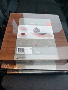 3 Floating shelves 25x25 cm walnut effect
