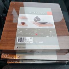 3 Floating shelves 25x25 cm walnut effect