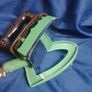 Vintage 1930s "The Rhythm" No. 375U Gas Iron with Enamel Trivet Stand & Hose Image 6
