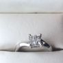 18ct white gold Diamond quad solitaire 4 claw size M original cost 1,795 Image 5