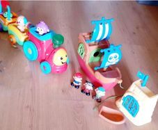 2 Interactive Toys with Music and Light - Train and Ship