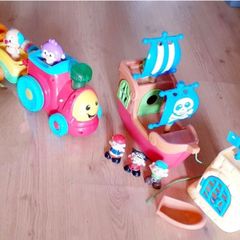 2 Interactive Toys with Music and Light - Train and Ship