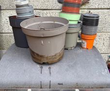 plastic flower pots