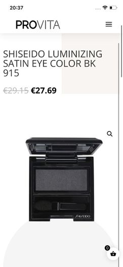 Shiseido Luminizing Satin Eye Color Black BK915 New