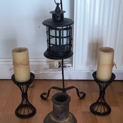 Lantren, Candle Holders + Chimney