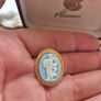 Vintage Blue Cameo Brooch Image 2