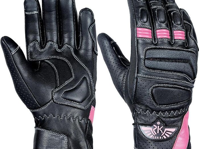Women's Premium Genuine Leather Motorcycle Gloves Breathable Touring, Racing & Street Bike Gloves