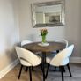 Round Walnut Oak Dining Table 1.1 Metre Image 3