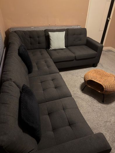 Large Modular Corner Sofa + FREE Footstool