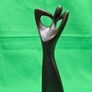 Lady Figurine Warm Dark Brown , Posing Elegant Woman Image 4