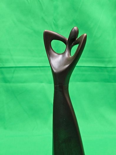 Lady Figurine Warm Dark Brown , Posing Elegant Woman