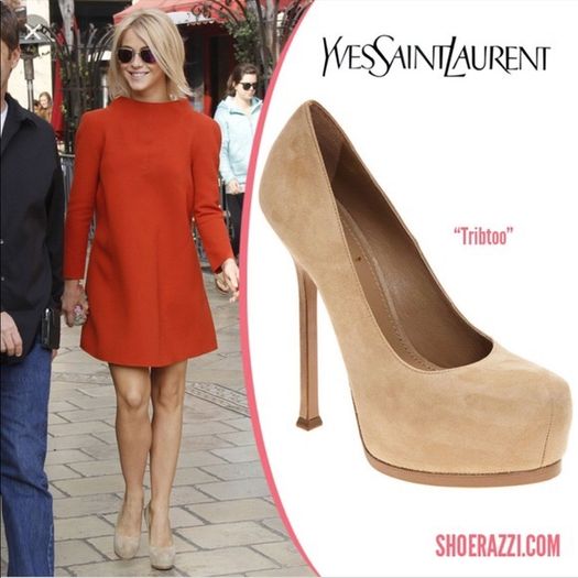 YSL nude suede Tribtoo pumps