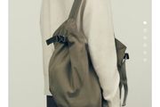 Zara Taupe Grey Bucket Bag