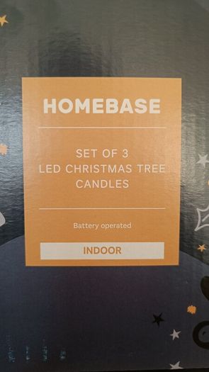 Homebase Set of 3 LED Christmas Tree Candles, 2 Sets