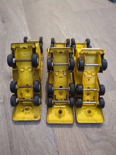 Vintage 1970s Tiny Tonka Pressed Steel Truck & Lowboy Trailer