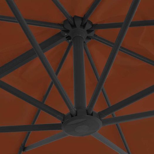 Cantilever Umbrella with Aluminium Pole Terracotta 400x300 cm