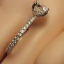 Rhodium Plated Sterling Silver 2ct  Moissanite Solitaire Ring Image 10