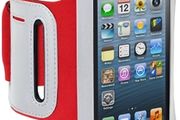 New Iphone 5 Shocksock Reflective Sport Gym Bike Armband Black Hot Pink &amp; Red