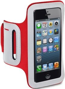 New Iphone 5 Shocksock Reflective Sport Gym Bike Armband Black Hot Pink & Red