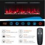 127cm Electric Fireplace Inserts, Recessed and Wall Mounted Fireplace Heater, Linear Fireplace/Thermostat, Remote & Touch Screen, Multicolor Flame, Timer, Log & Crystal, 750W/1500W Image 5