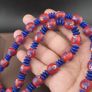 Vintage Venetian Style Floral Glass And tire Shape Blue Glass Beads Necklace Image 10