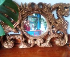 wooden mirror