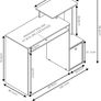 FREE P&P Multipurpose Home Office Computer Writing Desk, Computer Desk, Study Desk, w/Bin, Dark Walnut, 100.1 (W) x 86.6 (H) x 39.9 (D) cm Image 4