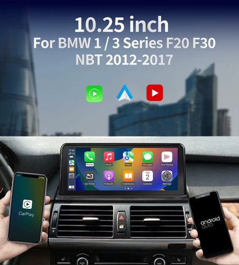 Car Radio Wireless CarPlay Android Auto Touch Screen For BMW 3 4 Series F30 F31 F32 F33 F34 F36 NBT EVO System with MirrorLink BT GPS Function Multimedia Display