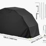 Motorcycle Storage Shelter with Security Lock, 600D Oxford Flip-Up Garage Tent, Heavy-Duty All-Weather Motorcycle Cover with Ventilation Windows, 346x137.5x190 cm Image 2