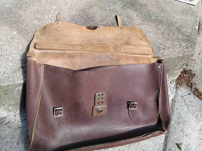 old leather bag