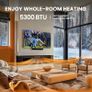50/127cm Electric Fireplace 900W 1800W Heat Output, Ultra-Slim Wall Mounted or Recessed Electric Fireplace Inserts with App  Remote Control  Timer  20 Flame Colors Black Image 2