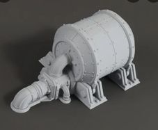 sci-fi model oil depot container
