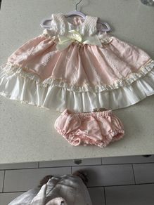 Baby girl dress and frilly pants