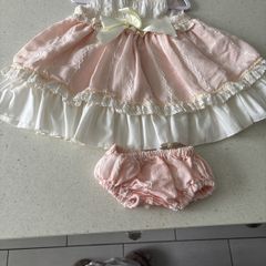 Baby girl dress and frilly pants
