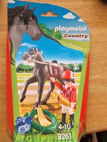 BRAND NEW PLAYMOBIL  Country 9261- Horse Jockey Rosette And Trophy Action figure