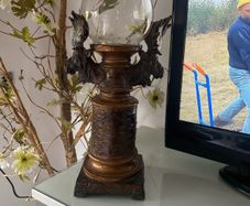 Large moose candle holder
