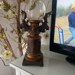 Large moose candle holder