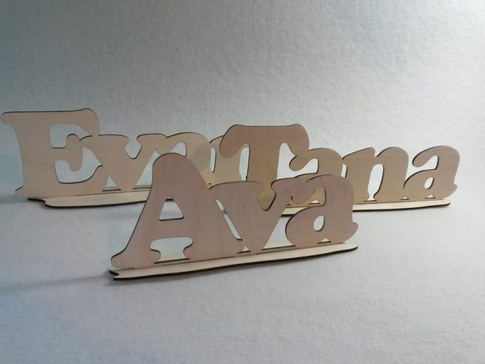 Wooden Words Letters Free Standing Plaque Personalised Names Wedding Home Gift