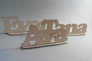 Wooden Words Letters Free Standing Plaque Personalised Names Wedding Home Gift