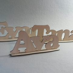 Wooden Words Letters Free Standing Plaque Personalised Names Wedding Home Gift