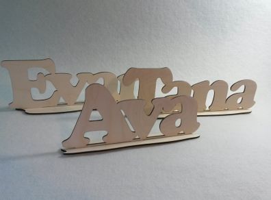 Wooden Words Letters Free Standing Plaque Personalised Names Wedding Home Gift