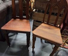 two gothic style chairs
